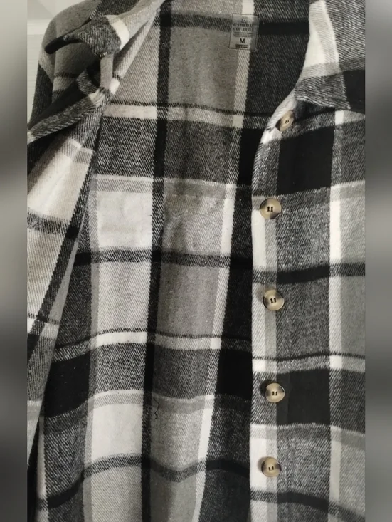 Gameday Couture Nebraska Huskers Plaid Black/White Shacket Jacket - Picture 14 of 15